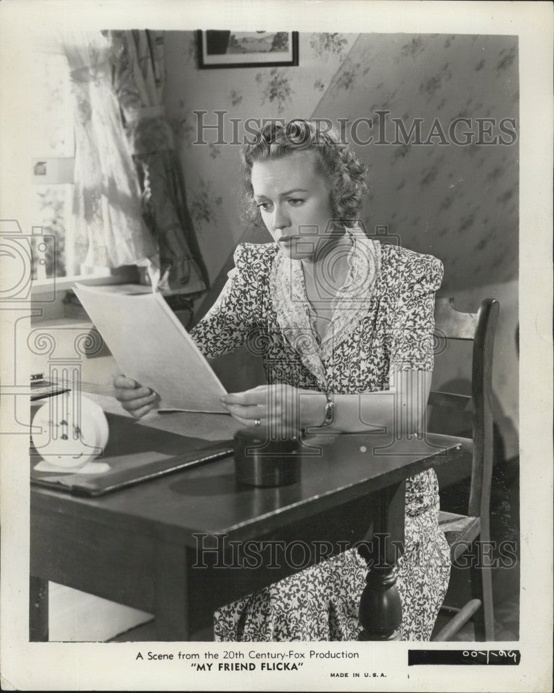 1943 Press Photo Rita Johnson in &quot;My Friend Flicka&quot; - Historic Images