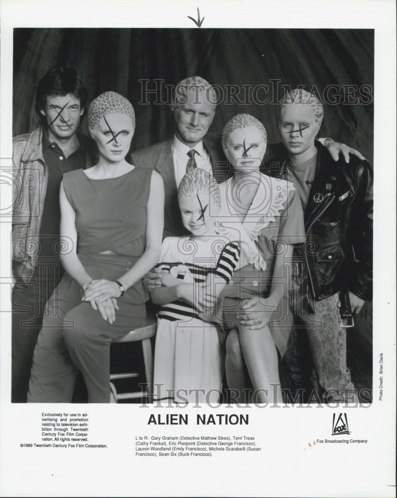 1989 Press Photo G. Graham, T. Treas, E. Pierpoint, L. Woodland "Alien Nation" - Historic Images