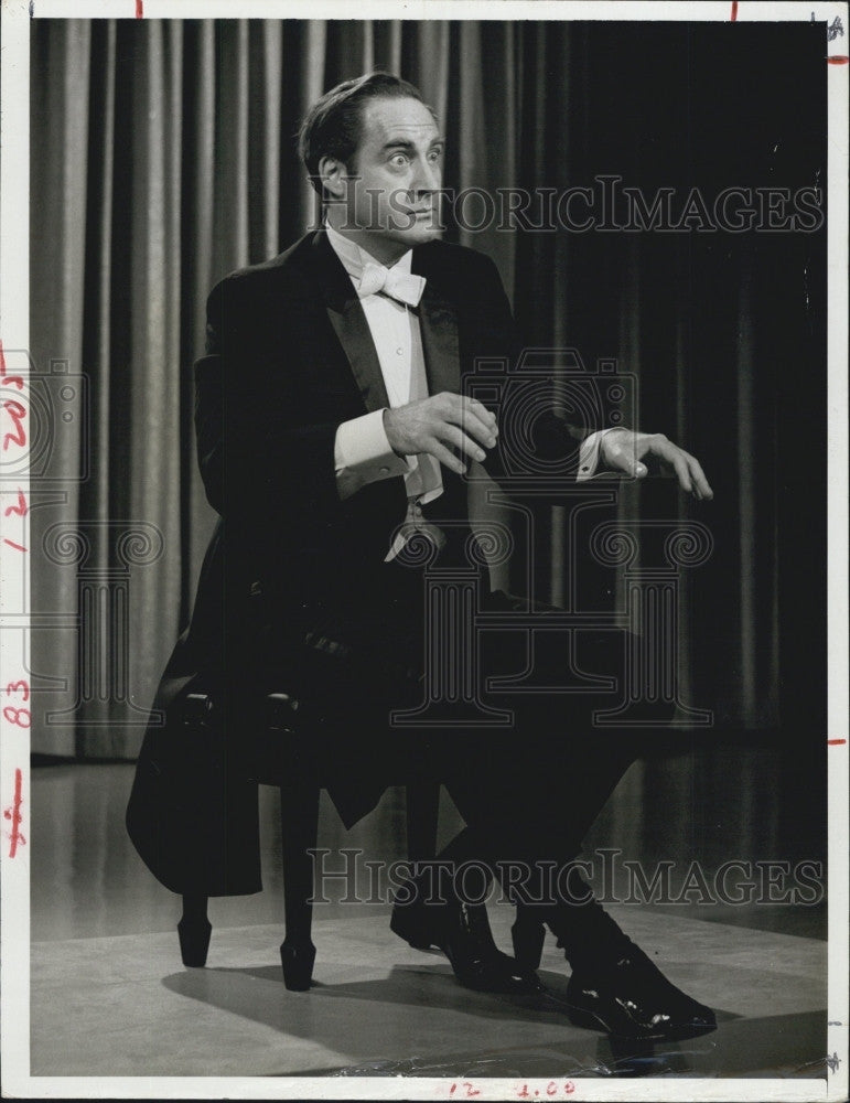 1966 Press Photo Emmy Winner Comic Actor  Sid Caesar The Andy Williams Show - Historic Images