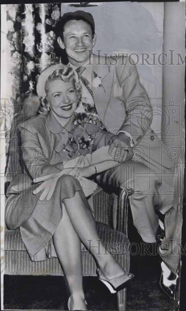 1951 Press Photo Animal trainer Clyde Beatly and his wife Lorraine Abel - Historic Images