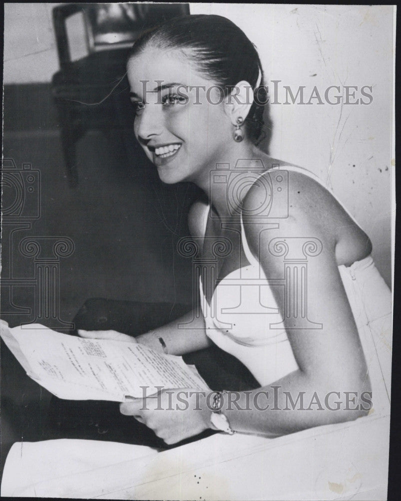 1951 Press Photo Italian actress Franca Faldini - Historic Images