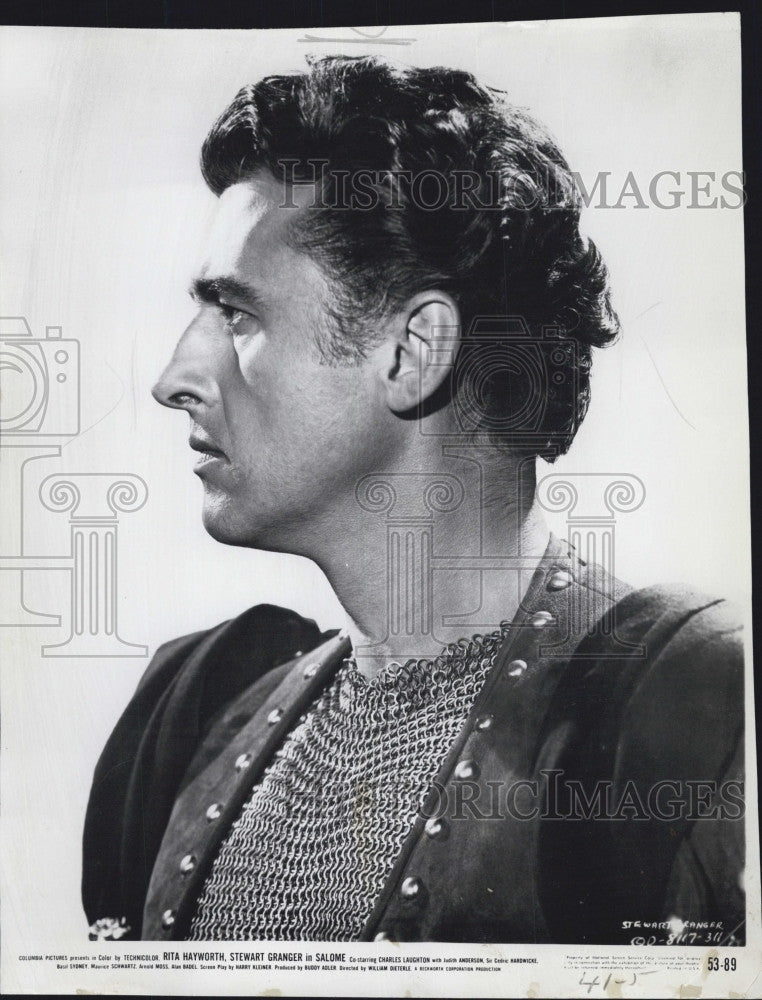 1953 Press Photo Stewart Granger in &quot;Salome&quot; - Historic Images