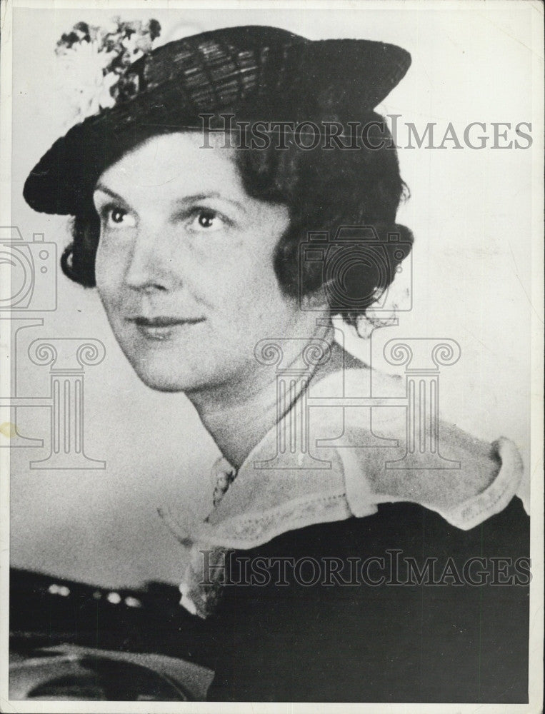 1935 Press Photo Mrs Helen Rork Getty,wife of John Paul Getty - Historic Images