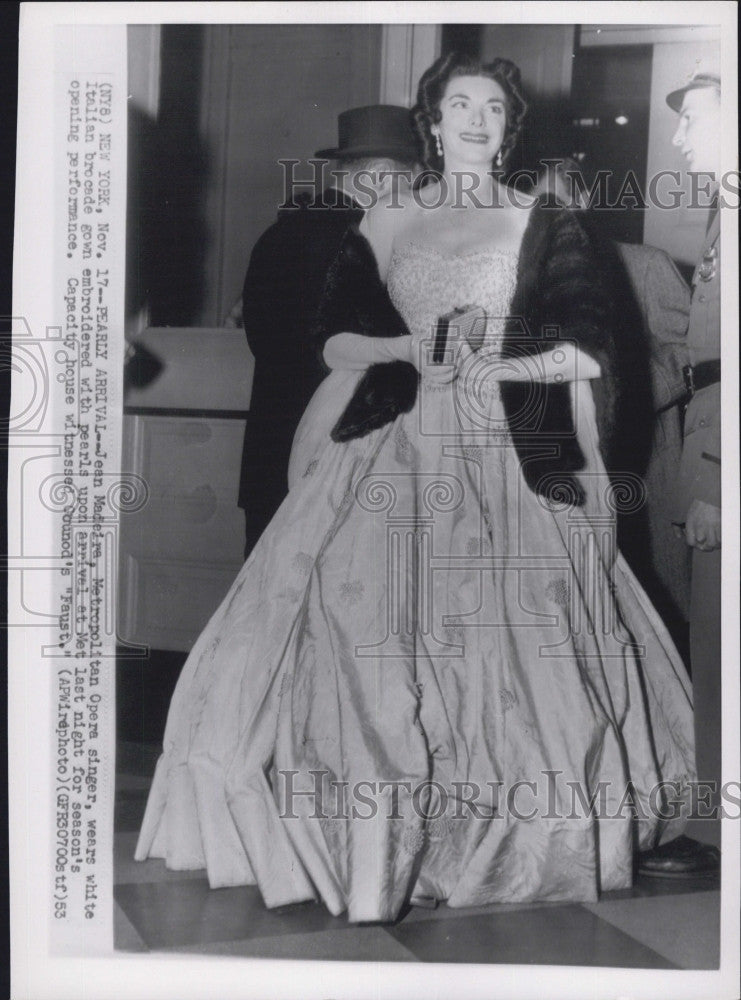 1953 Press Photo Contralto opera singer Jean Madeira - Historic Images