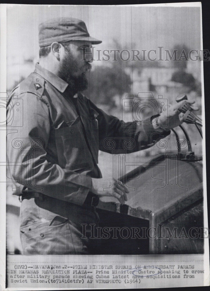 1964 Press Photo Prime Minister Castro - Historic Images