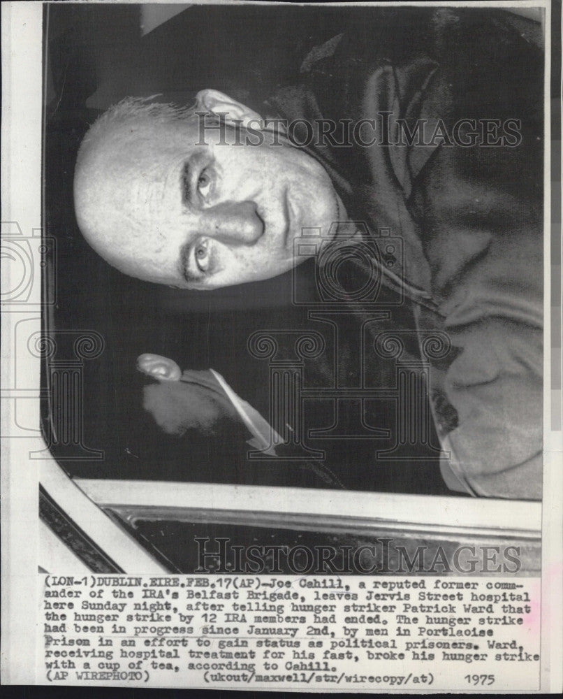 1975 Press Photo Joe Cahill leader of the IRA in Dublin - Historic Images