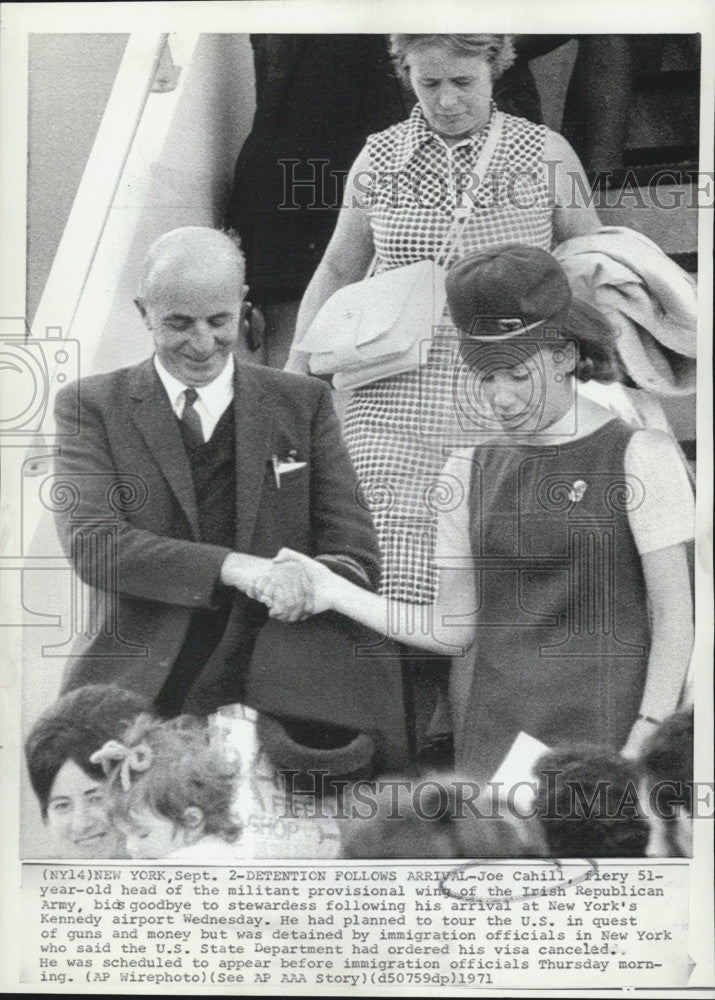 1971 Press Photo Joe Cahill leader of the IRA - Historic Images