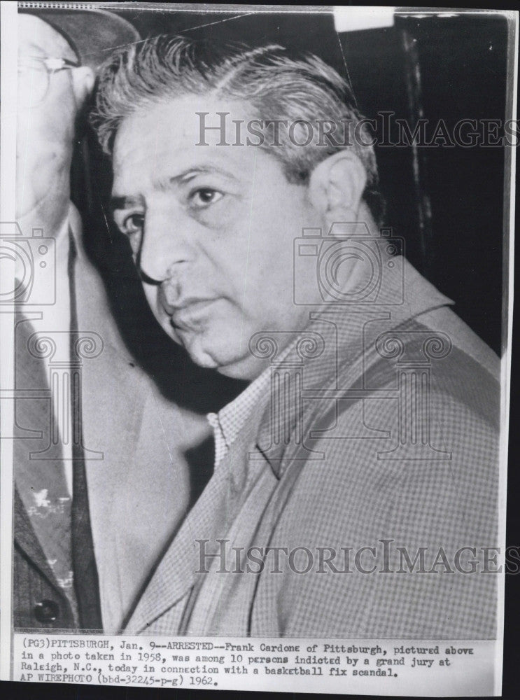 1958 Press Photo Frank Cardone indicted - Historic Images
