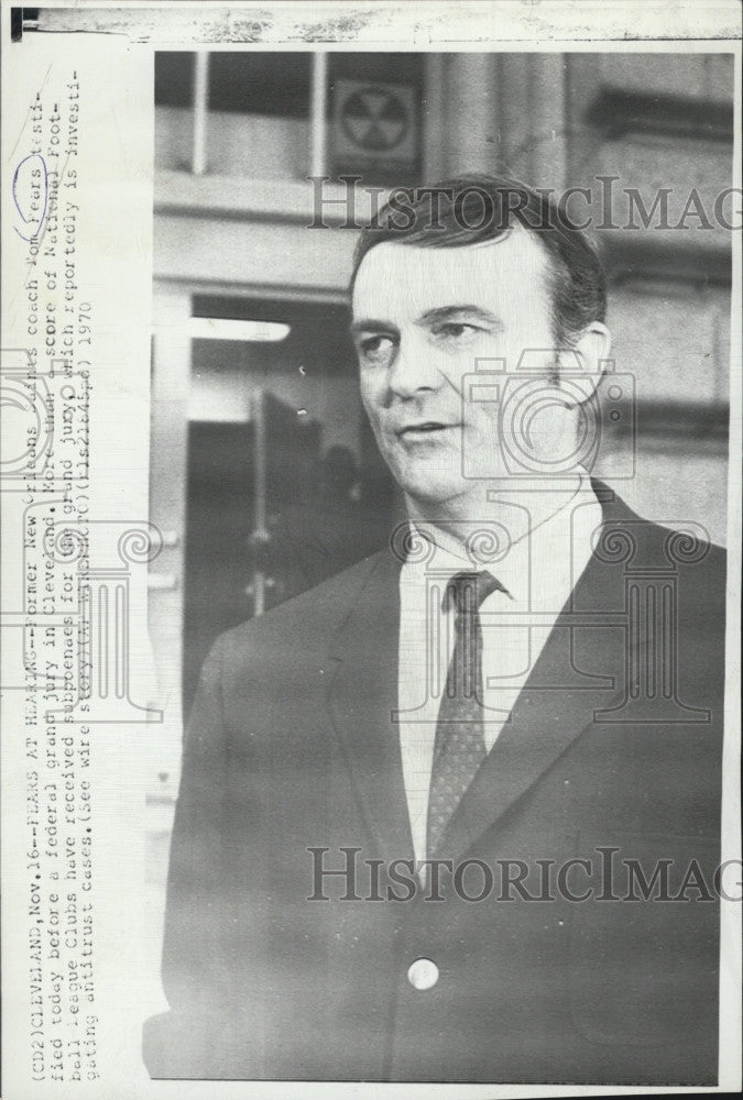 1970 Press Photo Former New Orleans Saints Coach Tom Fears - Historic Images