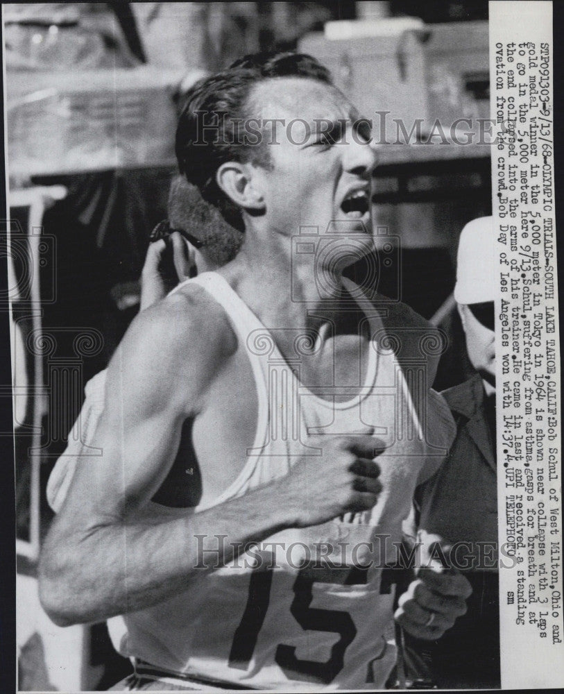 1968 Press Photo Olympic trials,5000 meter Bob Schul - Historic Images