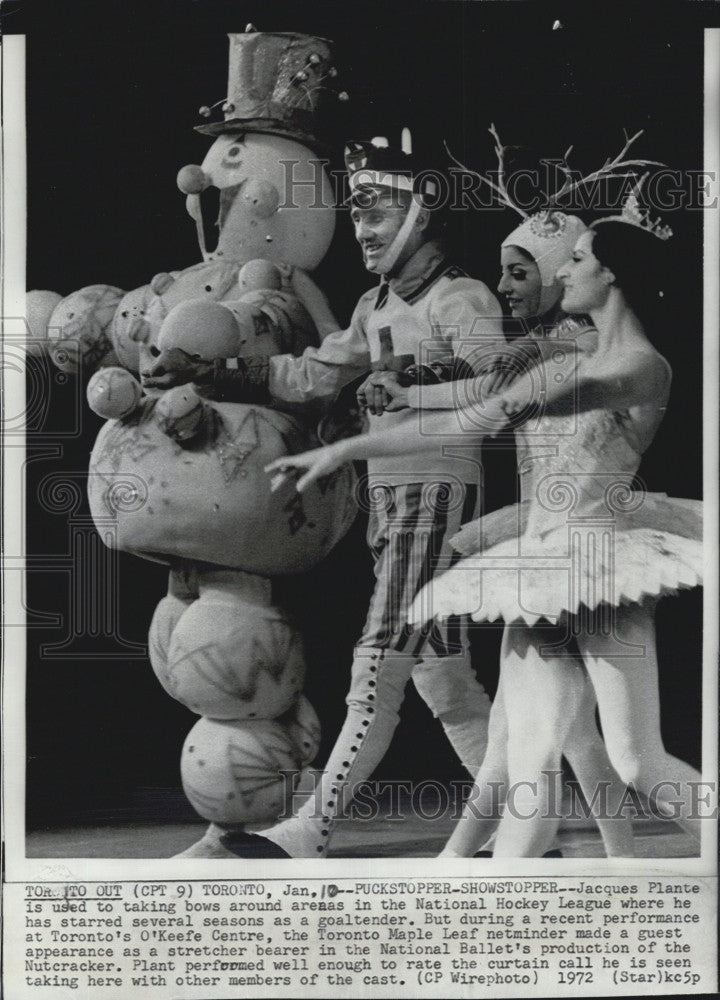 1972 Press Photo Jacques Plante  Appears In The Nutcracker - Historic Images
