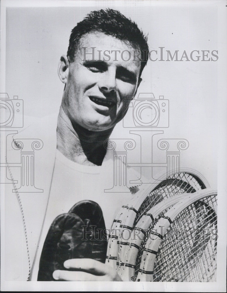 1951 Press Photo Ted Schroeder in Davis Cup Championships - Historic Images