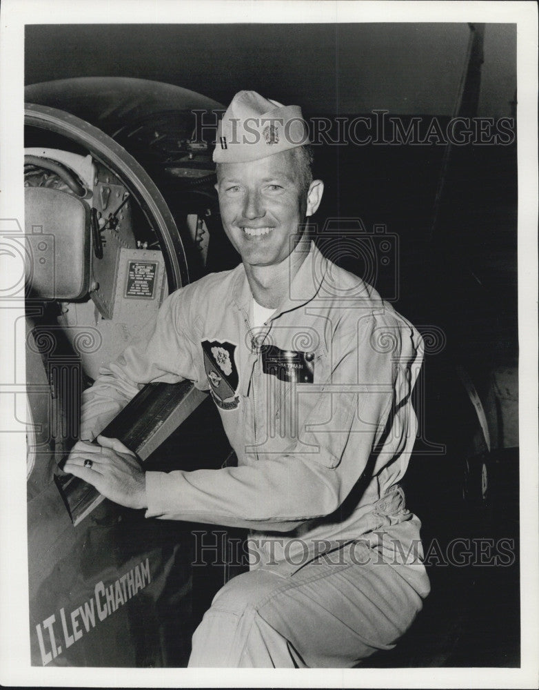 1963 Press Photo Navy Lieutenant Chatham Houston Texas Pilot - Historic Images