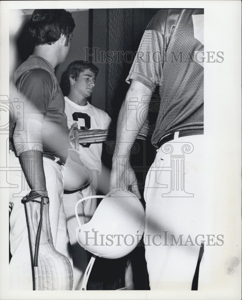 1973 Press Photo Joey Chandler High School Scoopball Player - Historic Images