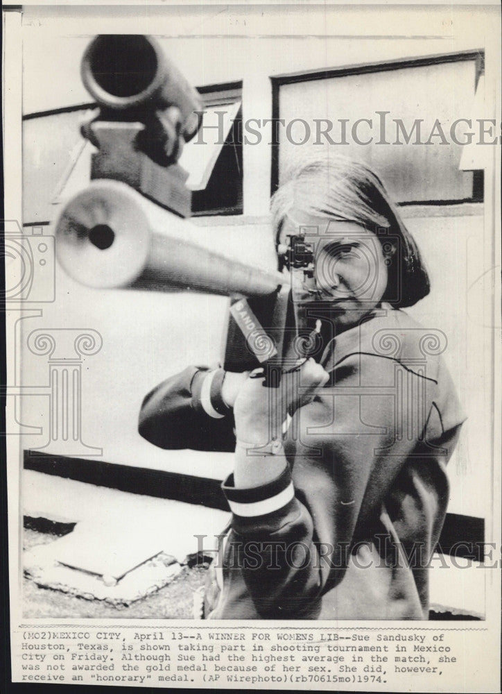 1972 Press Photo Sue Sandusky Houston Texas Shooting Tournament Mexico - Historic Images