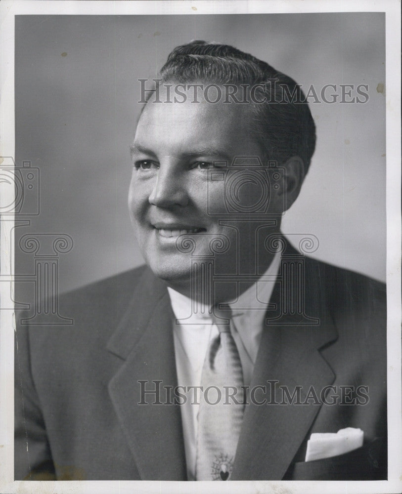 1958 Press Photo Du Mont Television Announcer Harry Wismer to Announce New York - Historic Images