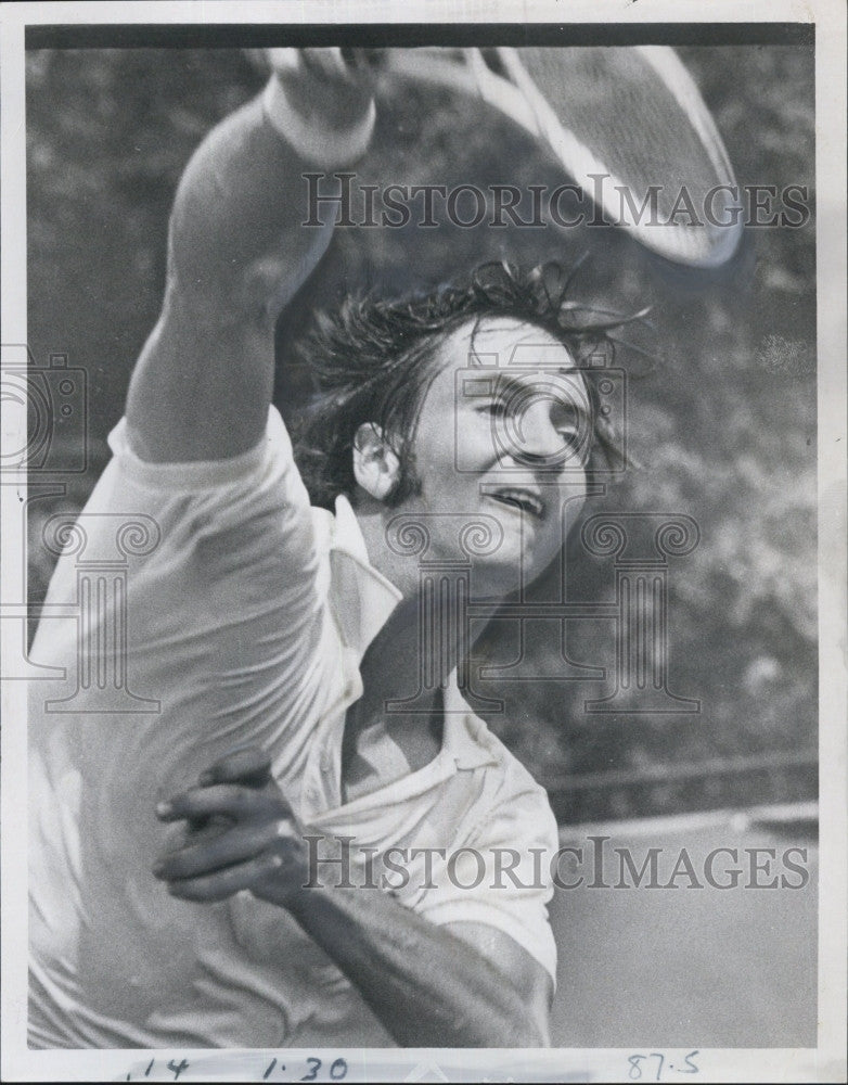 1969 Press Photo Davis Cup Star Bobby Lutz in US Nationals - Historic Images