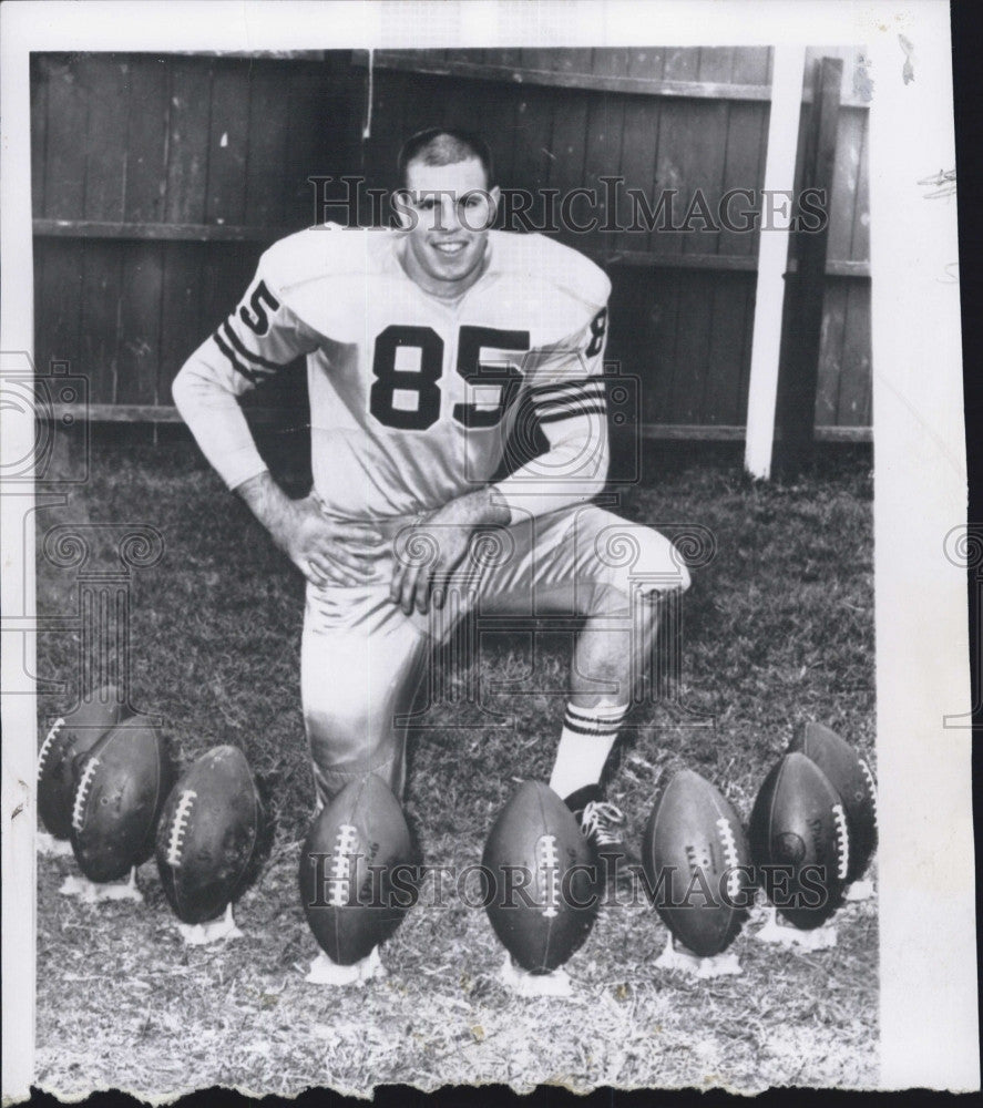 1961 Press Photo Navy End Greg Mather Kicked 8 Field Goals this season - Historic Images