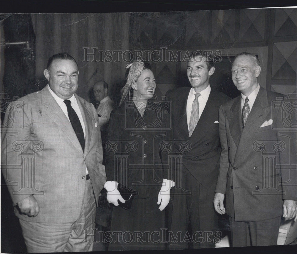 1952 Press Photo H. Hickman, Mrs. Hickman, Z. Scott, C. Nagel &quot;Celebrity Time&quot; - Historic Images