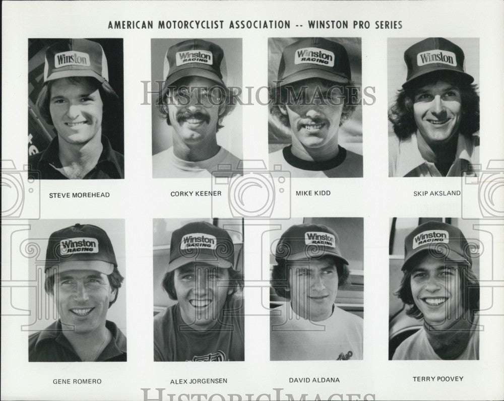 1979 Press Photo Winston Pro Cycle drivers,Moorehead,Keener,Kidd,Aksland - Historic Images