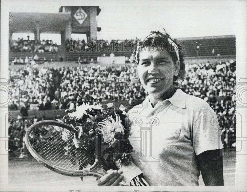 1952 Press Photo Soviet Tennis Champion E. Chuvyrina Dynamo Tournament - Historic Images