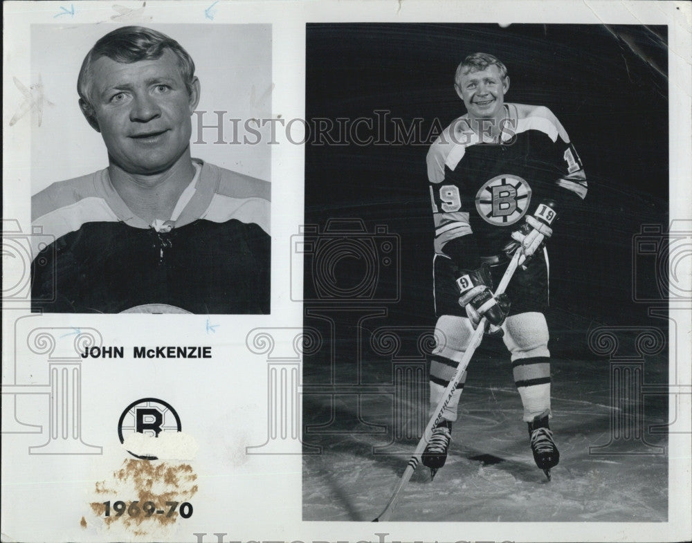 1969 Press Photo John McKenzie Boston Bruins Hockey Player - Historic Images