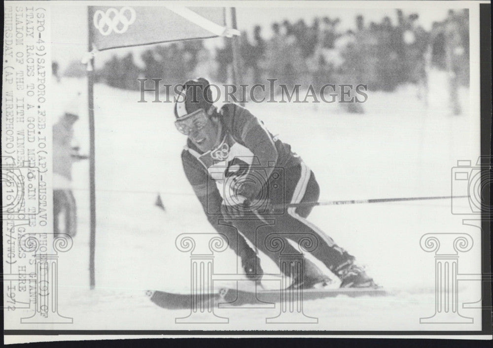 1972 Press Photo Gustavo Thoesi of Italy skiing in Giant Slalom - Historic Images