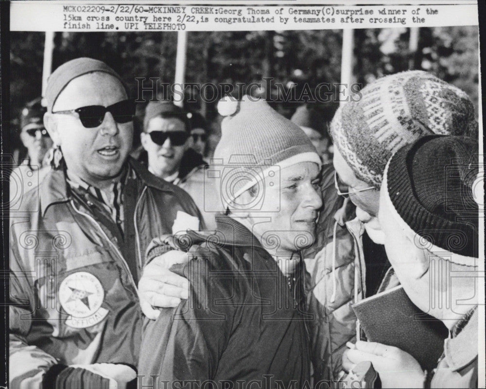 1960 Press Photo Georg Thoma wins cross countty ski - Historic Images