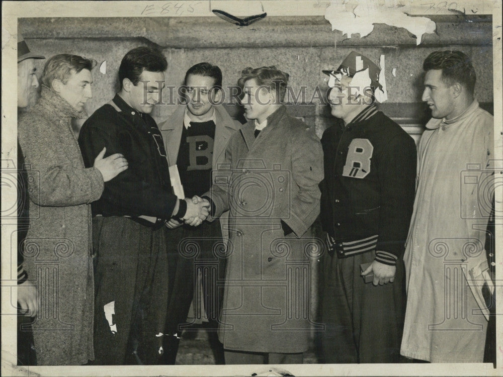1941 Press Photo BC Capt Al Morro & H Toczyloski,Al Lukachik - Historic Images
