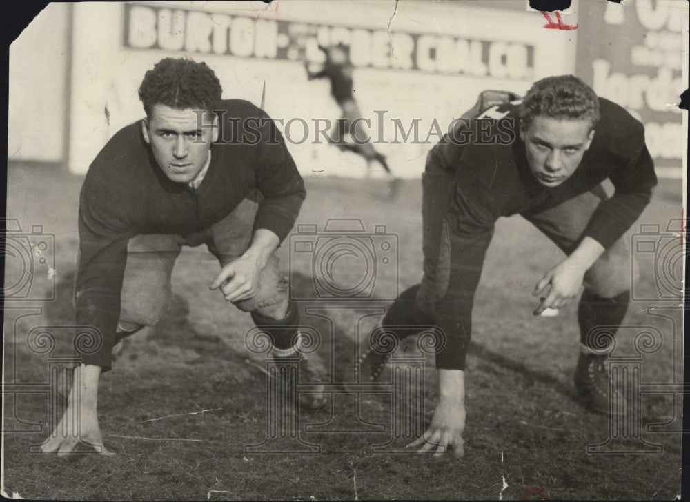 1931 Press Photo Bill Ohrenberger McGuirk Boston Eagles College Football - Historic Images