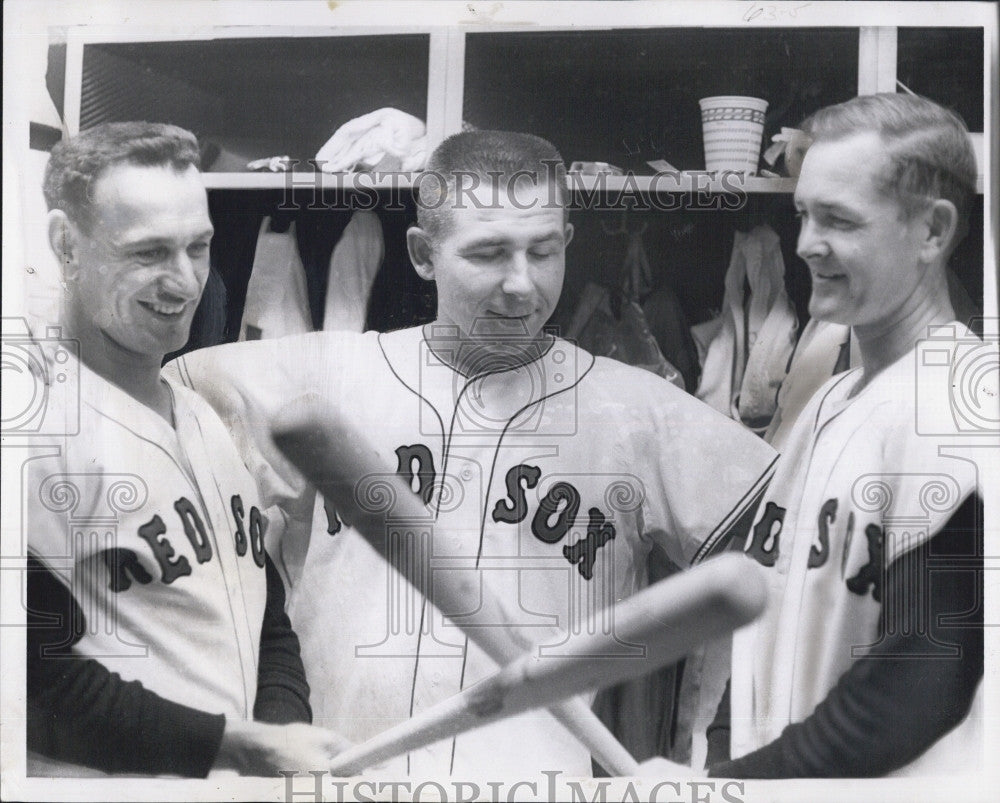 1962 Press Photo Red Sox,Galen Cisco,Pete Runnls &amp; Frank Malzone - Historic Images