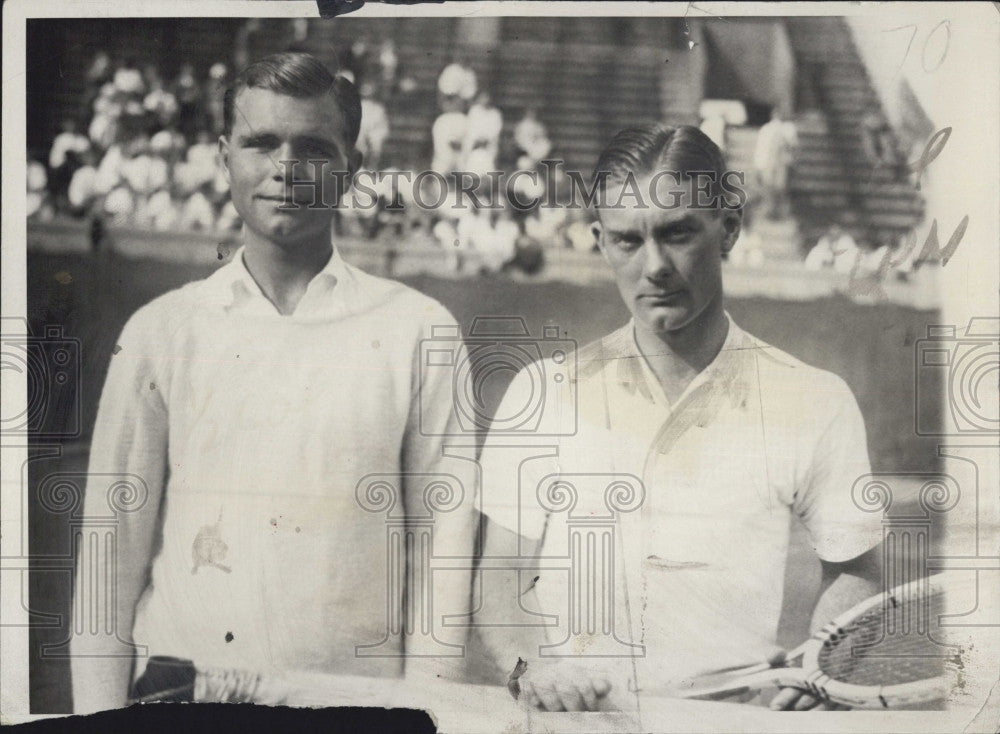 1931 Press Photo George Lott John Dueg Professional Tennis Player - Historic Images