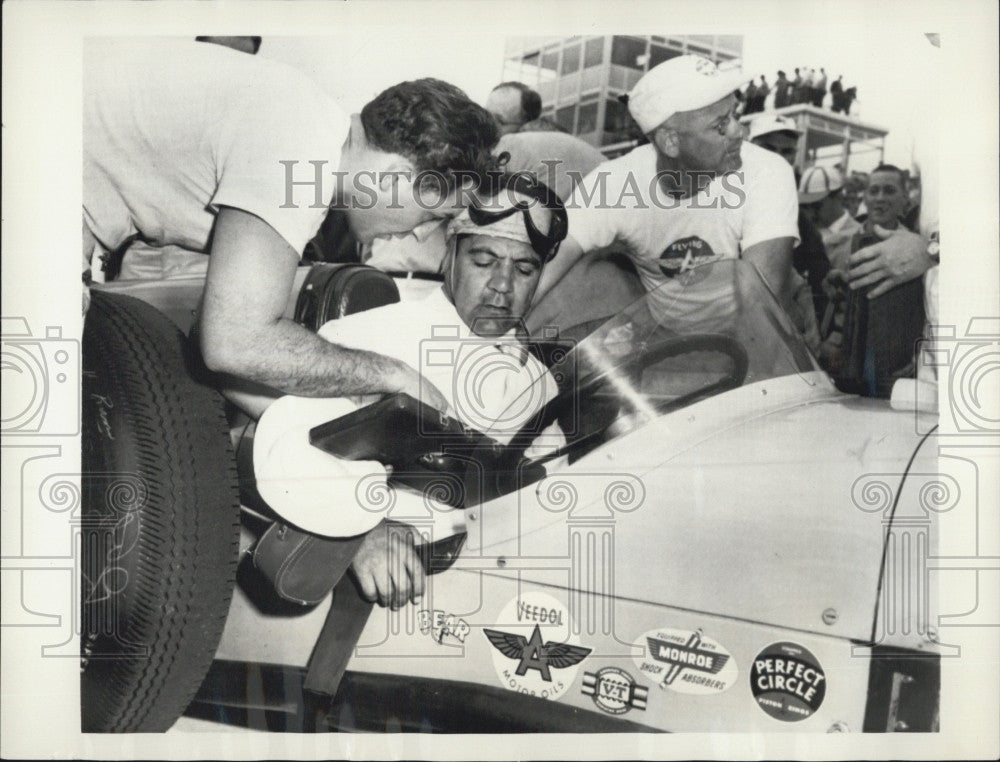 1957 Press Photo Paul Russo Indianapolis Speedway Classic Louis Caruso Race - Historic Images