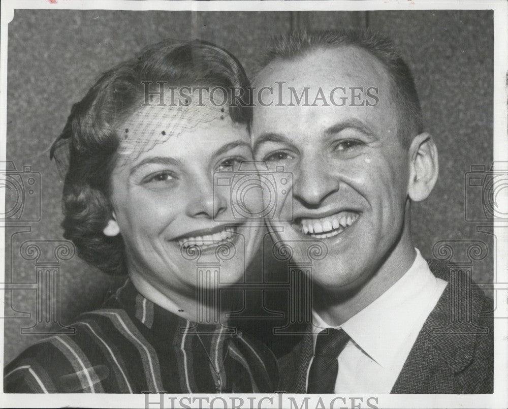 1960 Press Photo Carol Heiss,figure skating champ &amp; David Jenkins - Historic Images