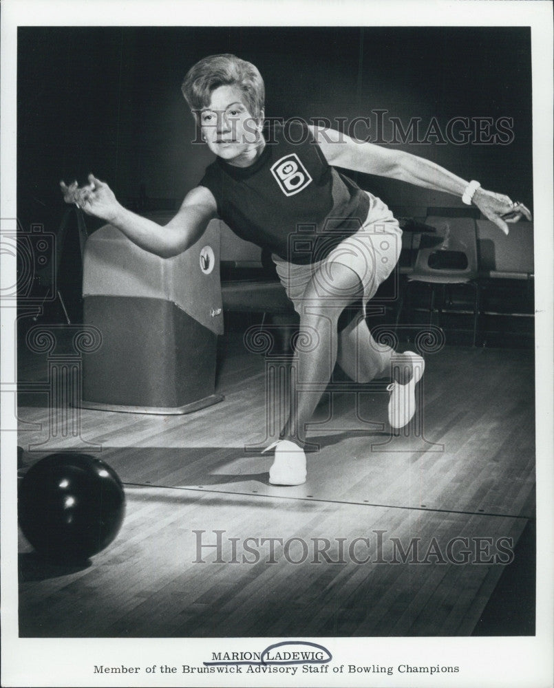 1972 Press Photo Marion Ladewig Brunswich Bowling Champion - Historic Images