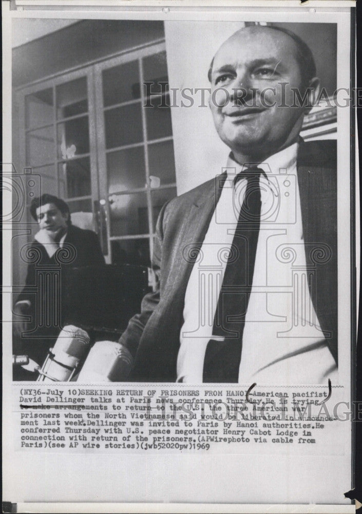 1969 Press Photo David Dellinger,American pacifist - Historic Images