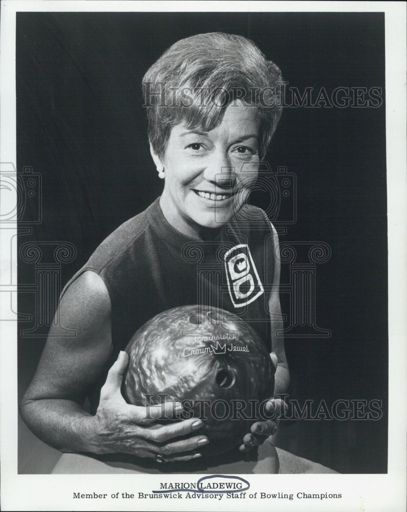 1972 Press Photo Marion Ladewig Brunswick Advisory Staff Bowling Champions - Historic Images