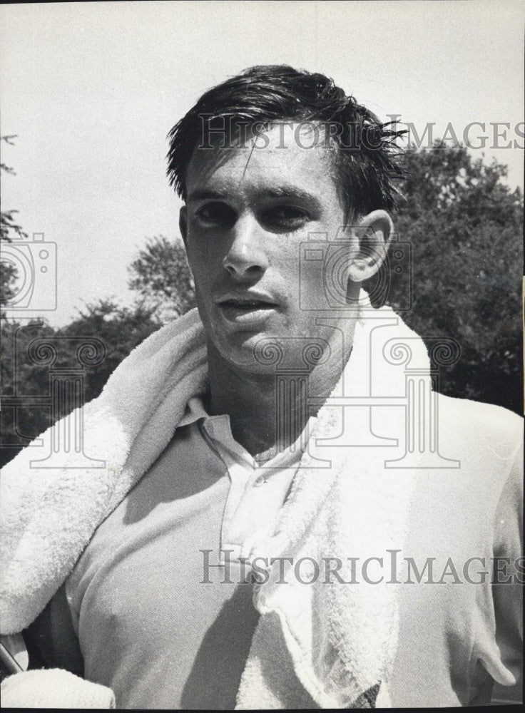 1964 Press Photo Tennis Star Frank Froeling III won National Father Son Title - Historic Images