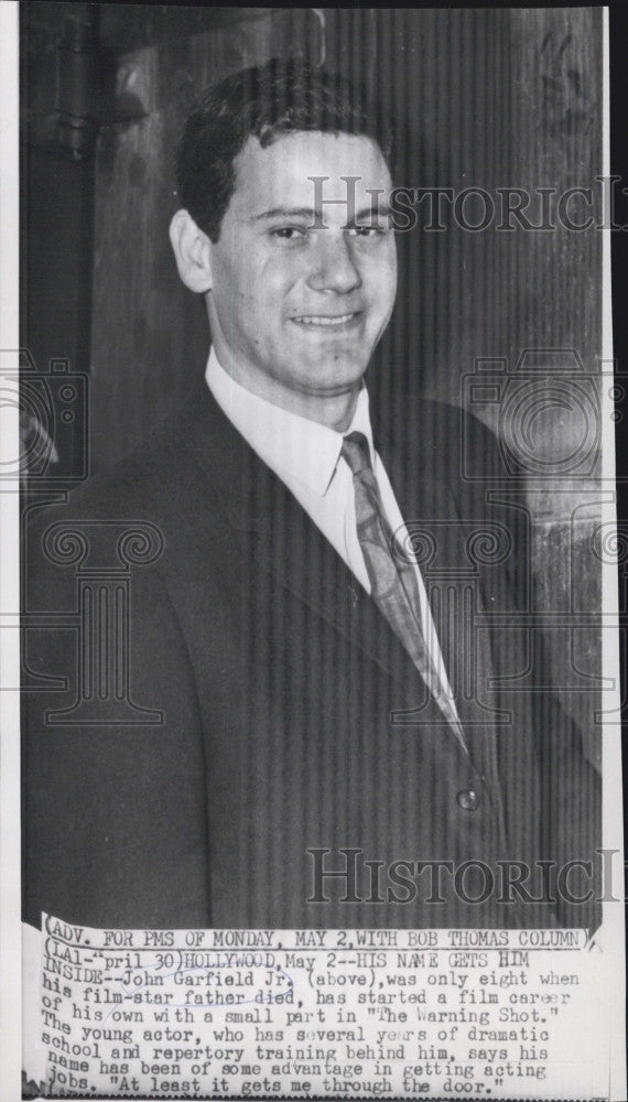 1966 Press Photo John Garfield Jr, young actor - Historic Images