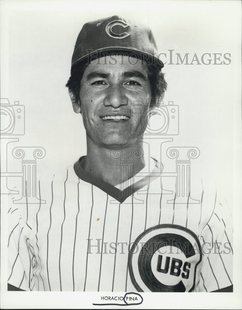 1964 Press Photo Chicago Cubs&#39; Horatio Pina Relief Pitcher until 1978 then in - Historic Images