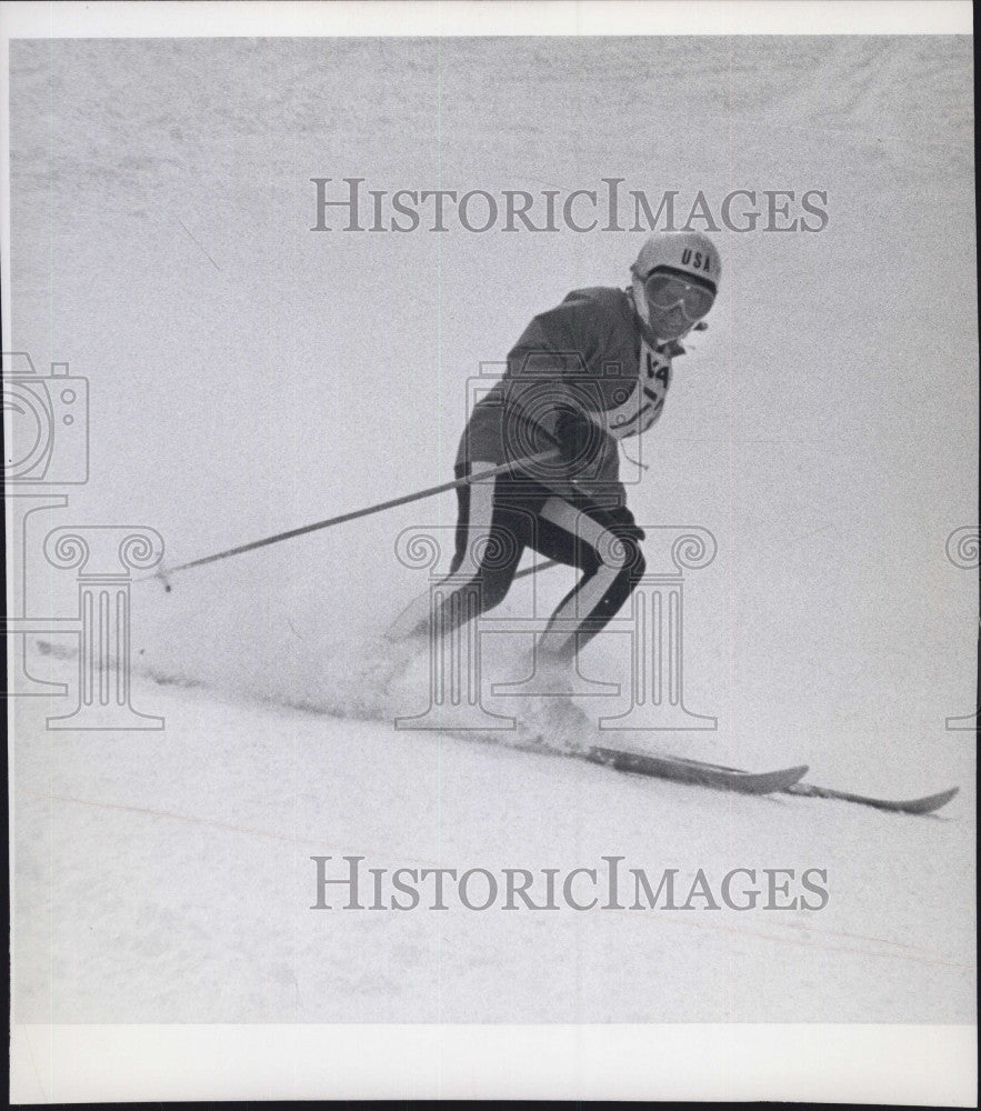 1965 Press Photo Wendy Allen Champion Olympics Skier - Historic Images