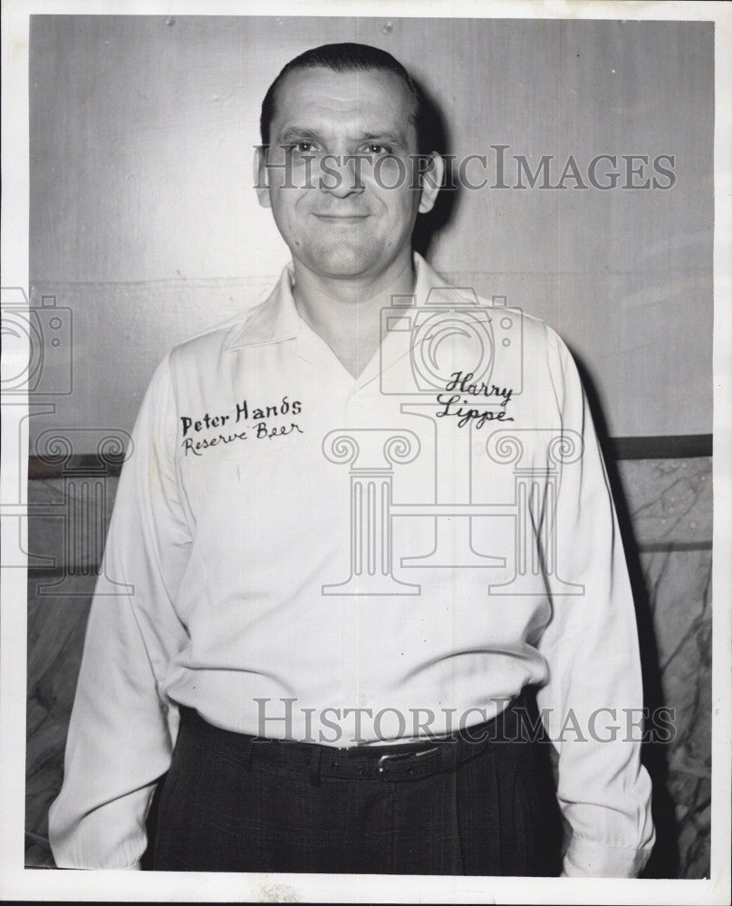 1955 Press Photo Harry Lippe, bowling instructor - Historic Images