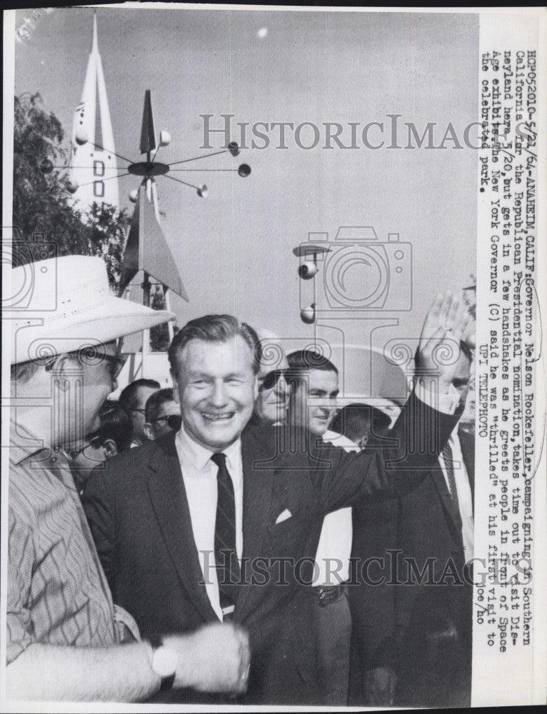 1964 Press Photo NY Gov Nelson A Rockerfeller - Historic Images