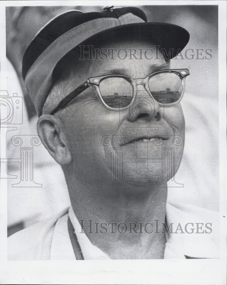 1968 Press Photo Senior citizen fans at Wrigley Field for the Cubs - Historic Images