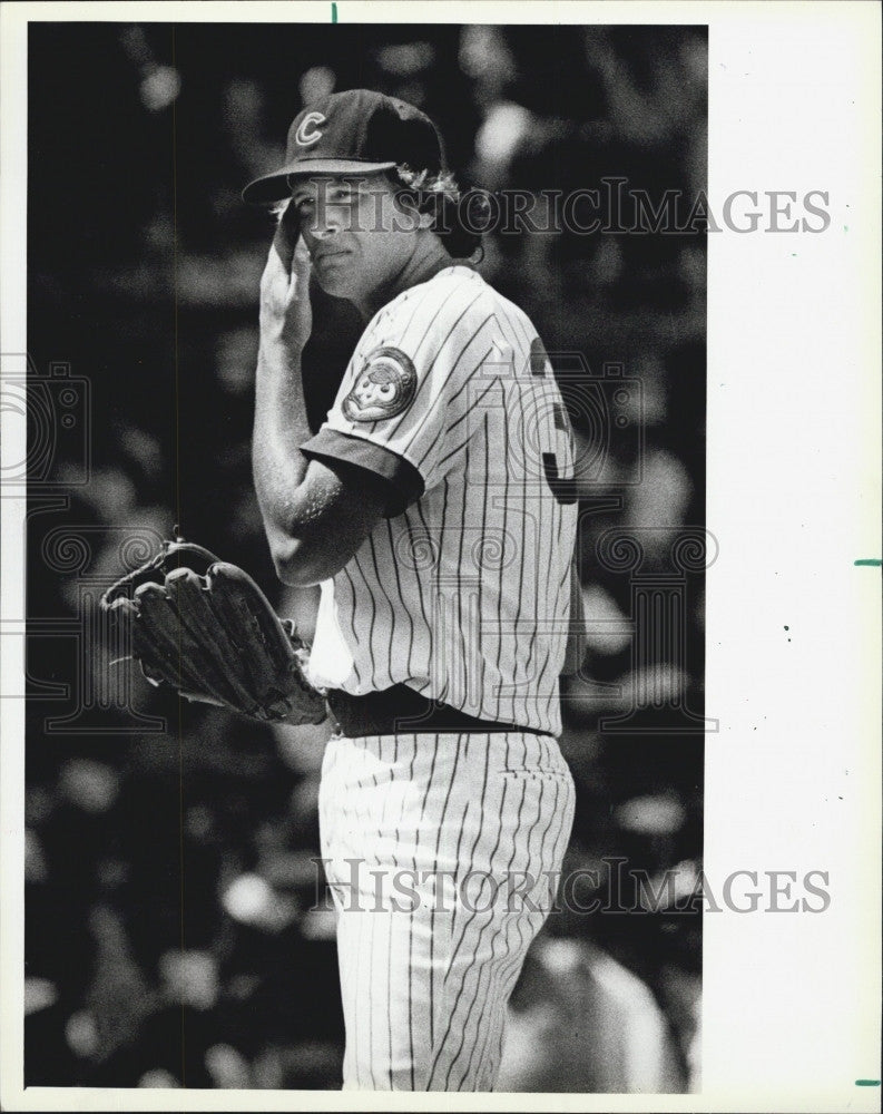 1984 Press Photo Steve Trout, Cubs pitcher - Historic Images