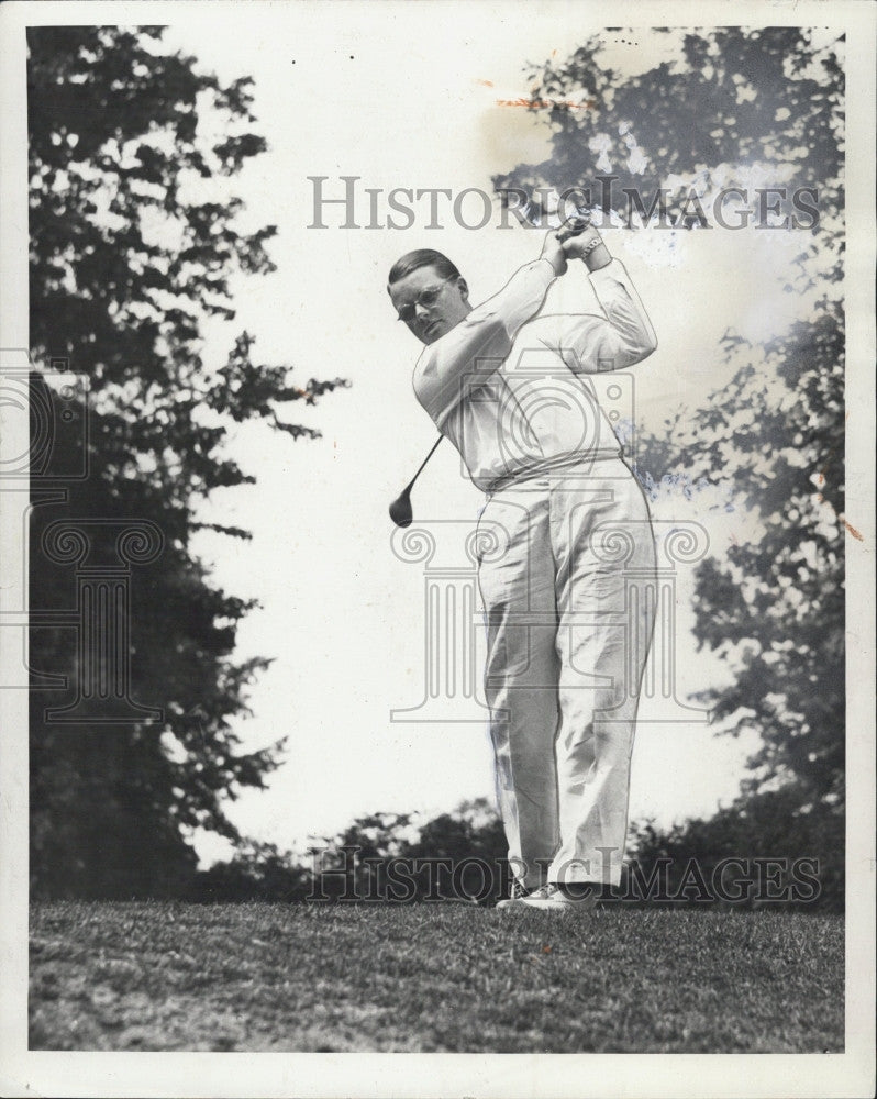 1936 Press Photo Golfer , Billy Taylor in action - Historic Images