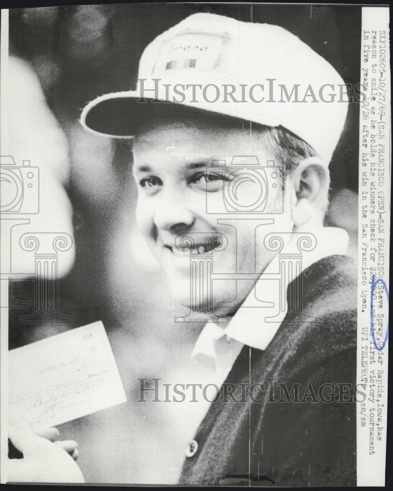 1969 Press Photo Steve Spray wins golf in San Fran Open - Historic Images