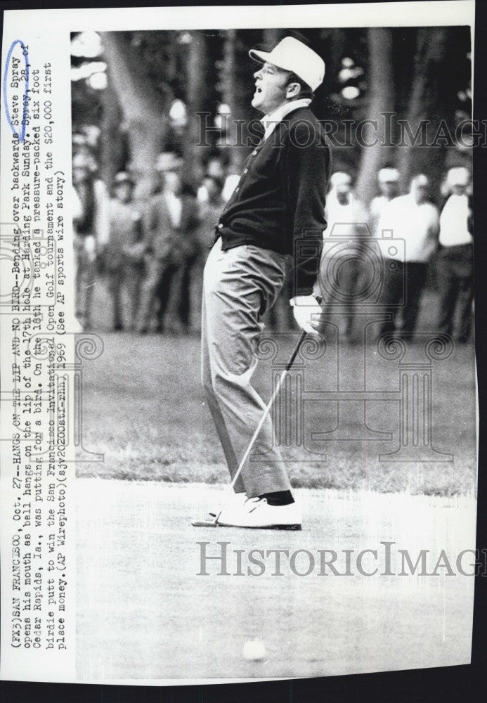 1969 Press Photo Golfer Steve Spray at San Fran Open - Historic Images