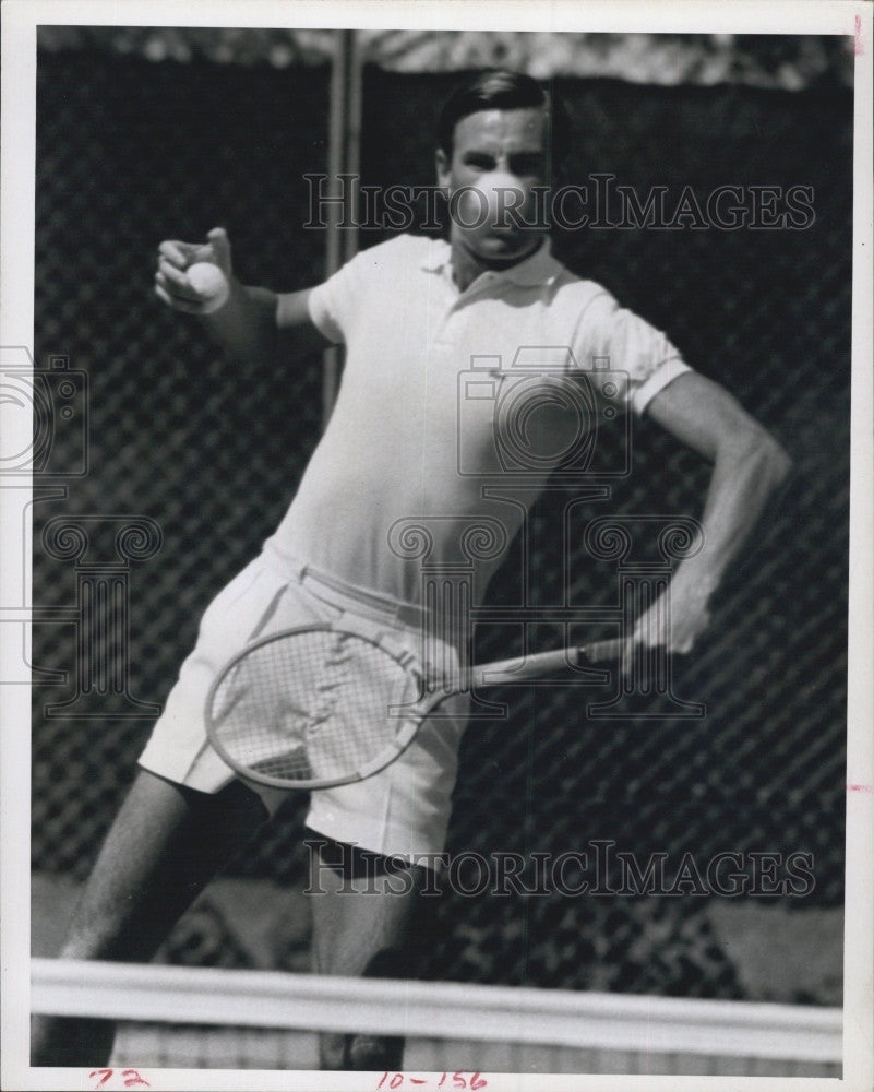 1966 Press Photo Tennis player Cliff Richey at the Masters Tournament - Historic Images