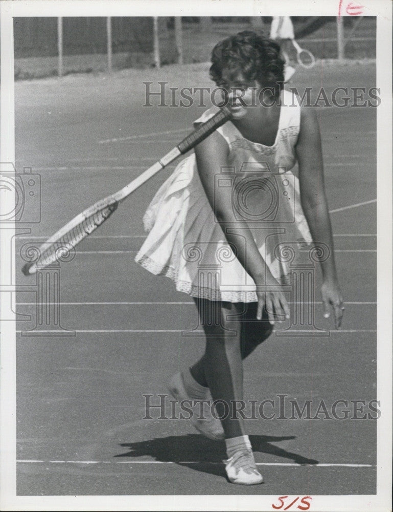 1963 Press Photo Judy Alvarez During Masters Tournament Match - Historic Images